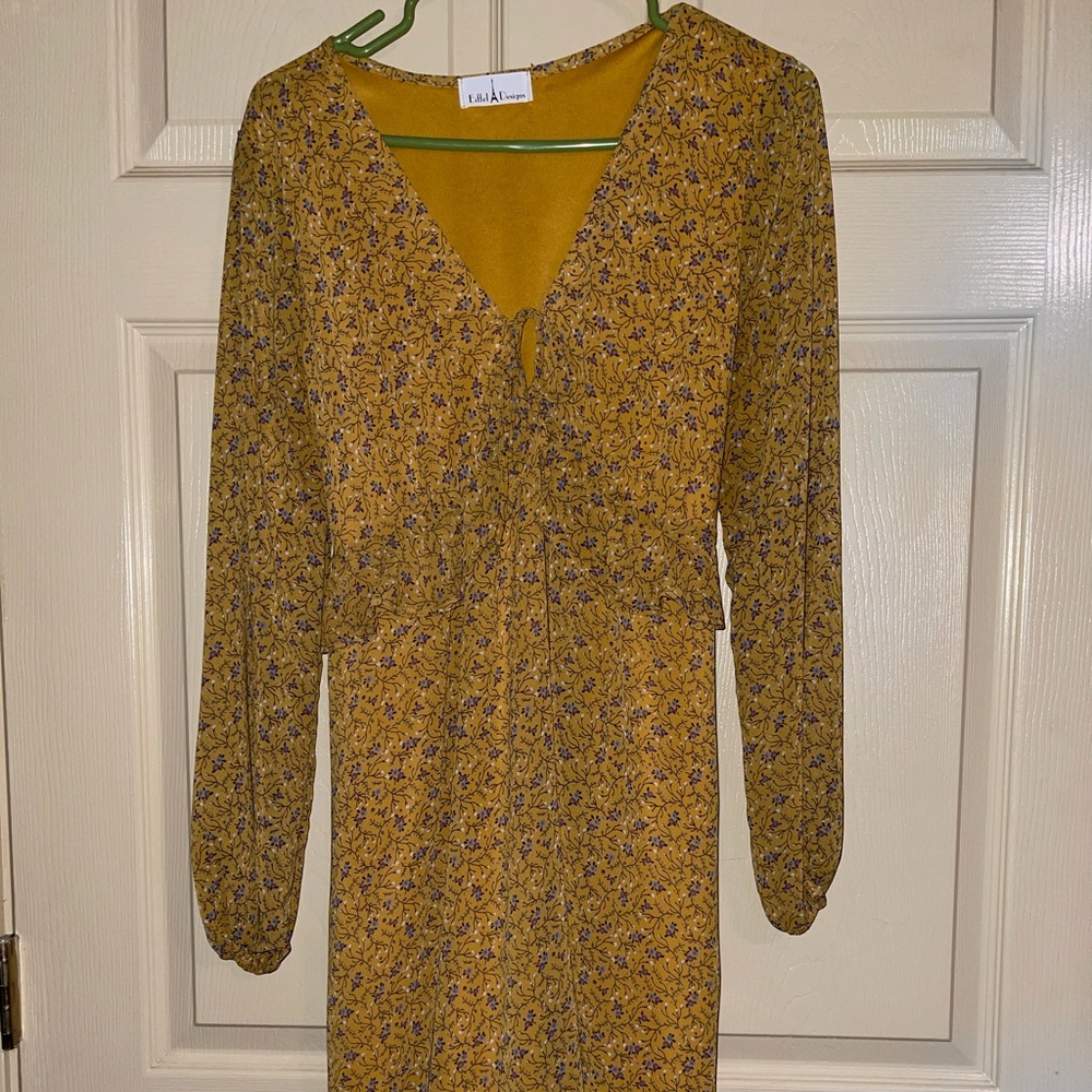 mustard yellow dress